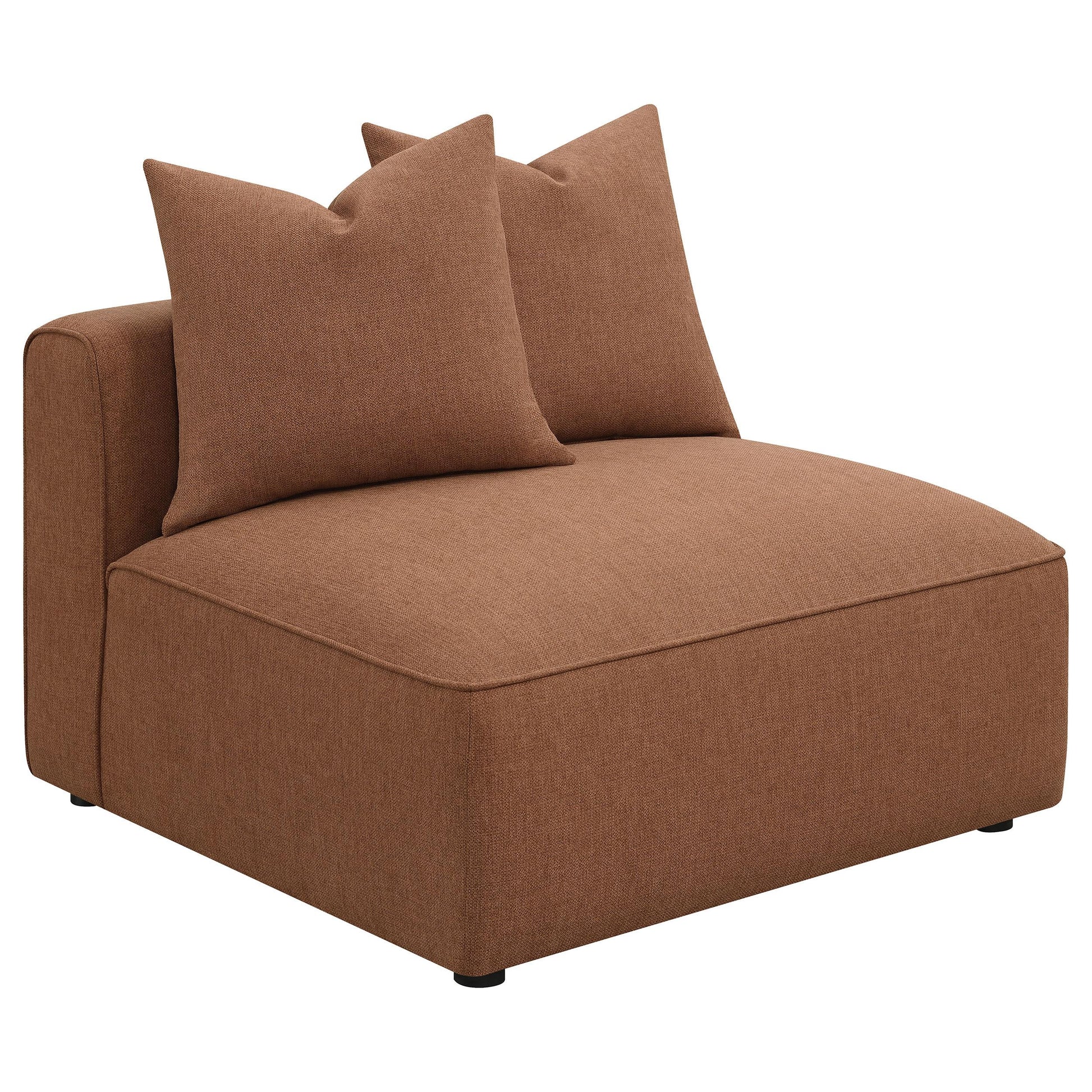  Coaster Furniture Jennifer 551591 Upholstered Armless Chair - Terracotta IMAGE 1