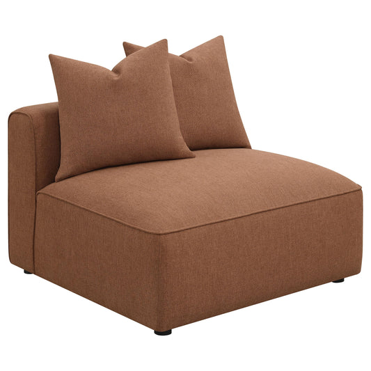  Coaster Furniture Jennifer 551591 Upholstered Armless Chair - Terracotta IMAGE 1