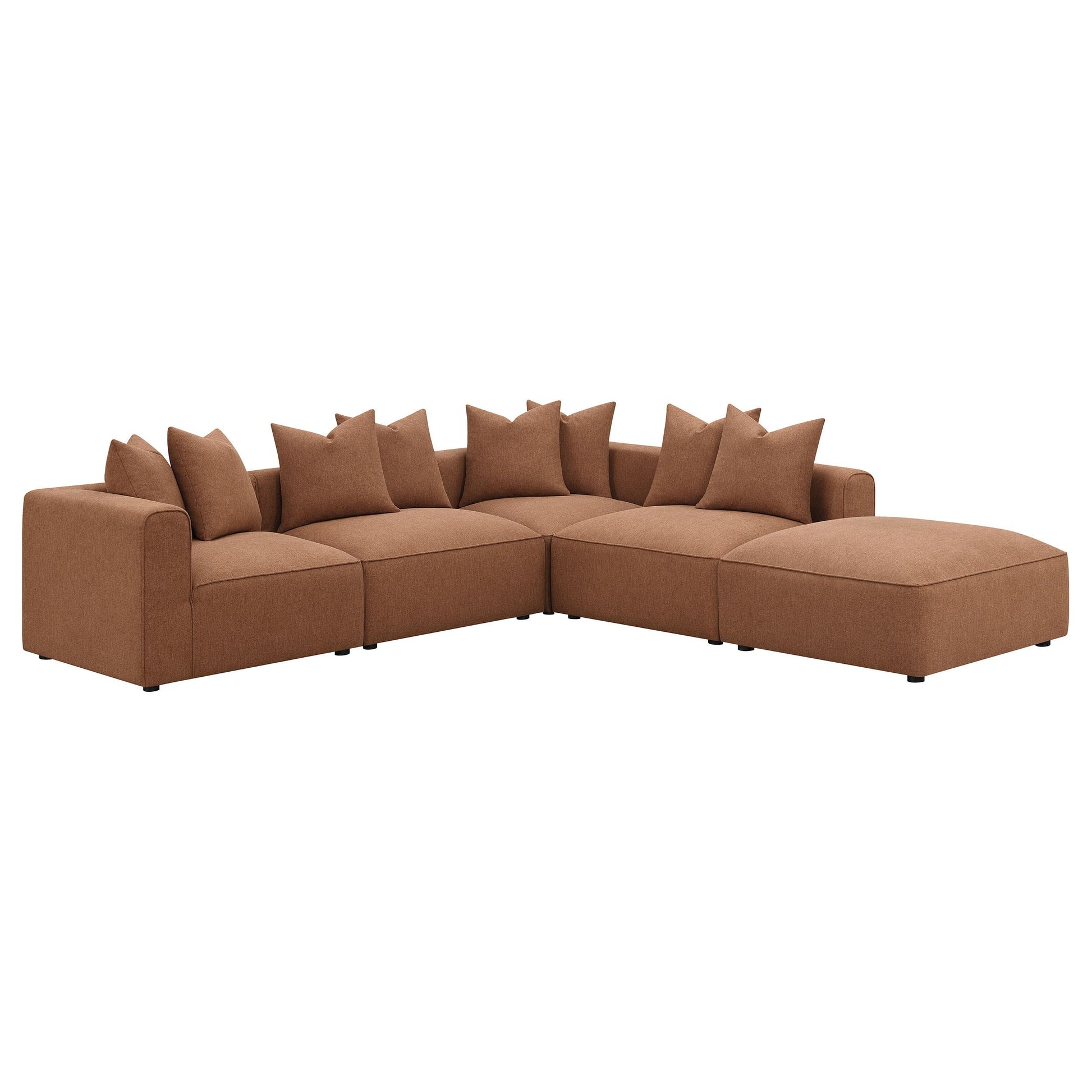  Coaster Furniture Jennifer 551591 Upholstered Armless Chair - Terracotta IMAGE 10
