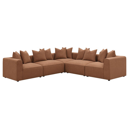  Coaster Furniture Jennifer 551591 Upholstered Armless Chair - Terracotta IMAGE 11