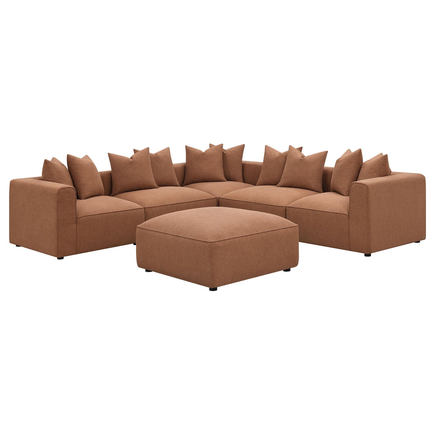  Coaster Furniture Jennifer 551591 Upholstered Armless Chair - Terracotta IMAGE 12