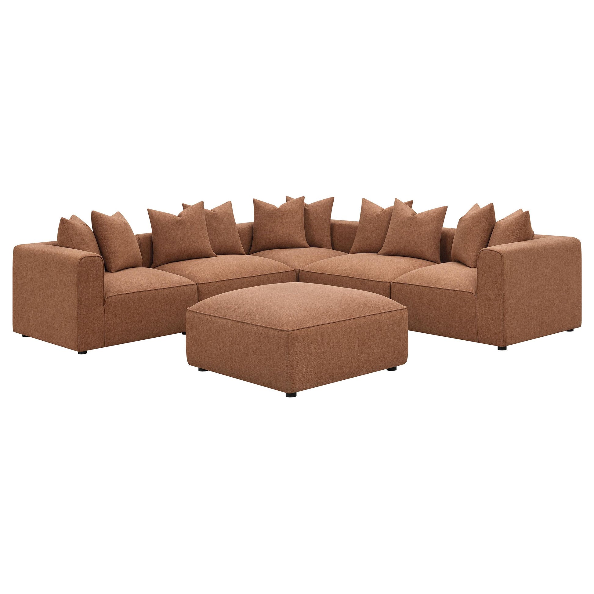  Coaster Furniture Jennifer 551591 Upholstered Armless Chair - Terracotta IMAGE 12