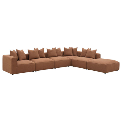  Coaster Furniture Jennifer 551591 Upholstered Armless Chair - Terracotta IMAGE 13