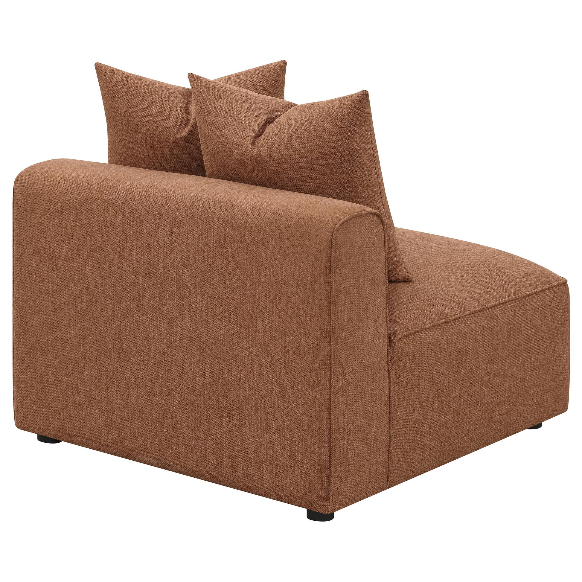  Coaster Furniture Jennifer 551591 Upholstered Armless Chair - Terracotta IMAGE 3
