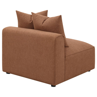  Coaster Furniture Jennifer 551591 Upholstered Armless Chair - Terracotta IMAGE 3