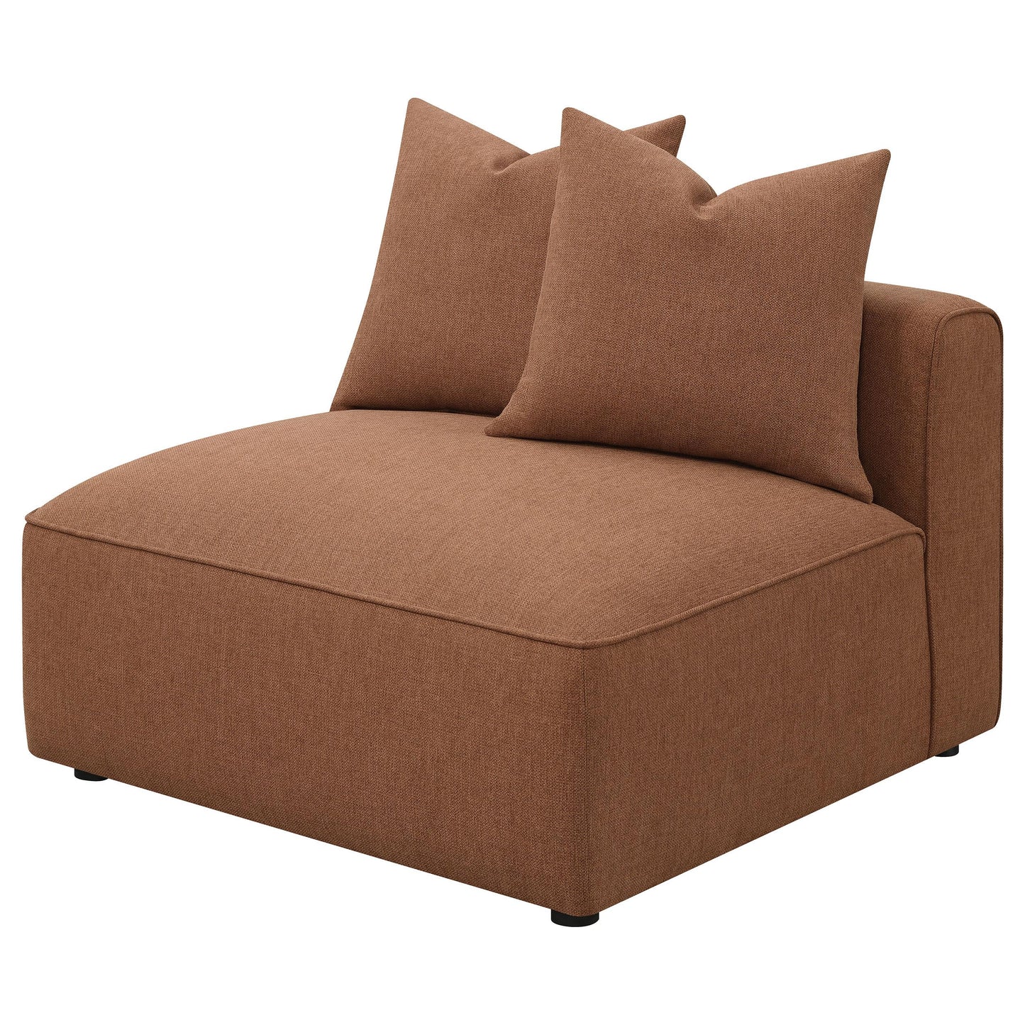  Coaster Furniture Jennifer 551591 Upholstered Armless Chair - Terracotta IMAGE 4