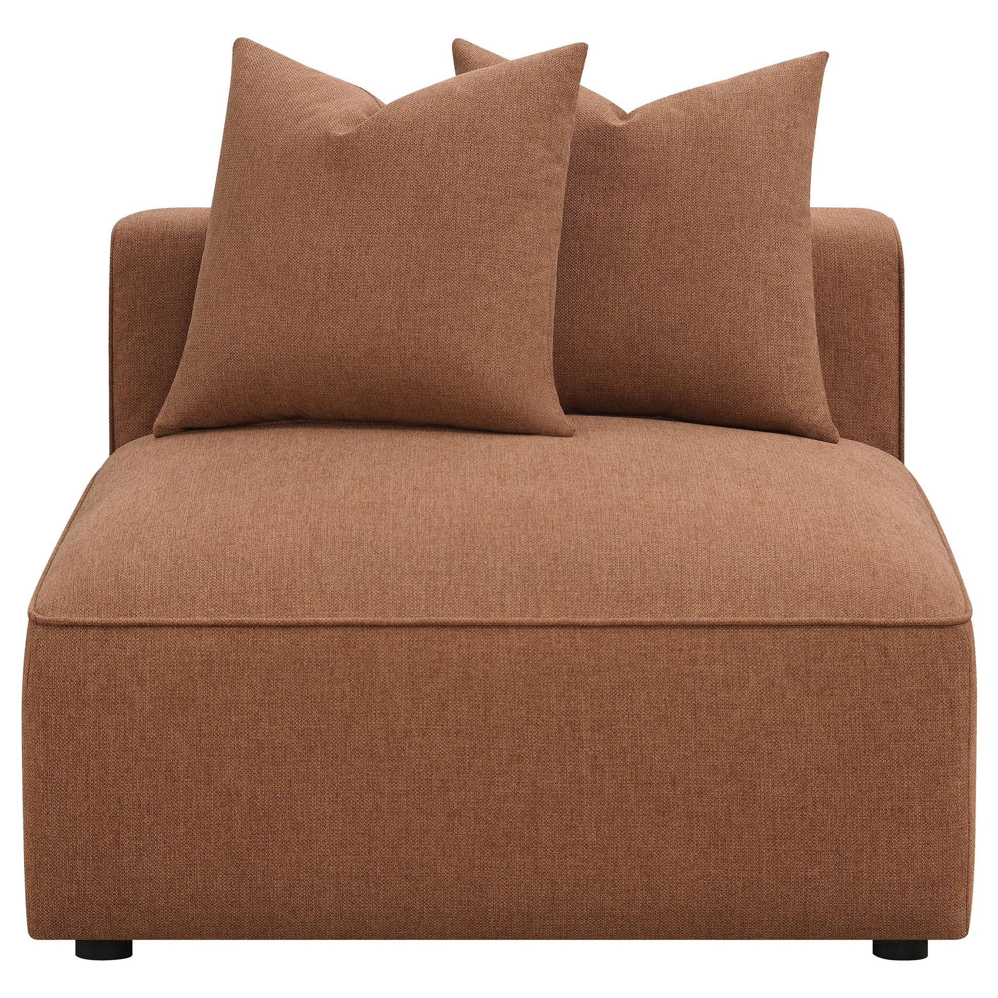  Coaster Furniture Jennifer 551591 Upholstered Armless Chair - Terracotta IMAGE 5