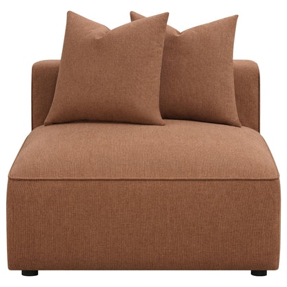  Coaster Furniture Jennifer 551591 Upholstered Armless Chair - Terracotta IMAGE 5