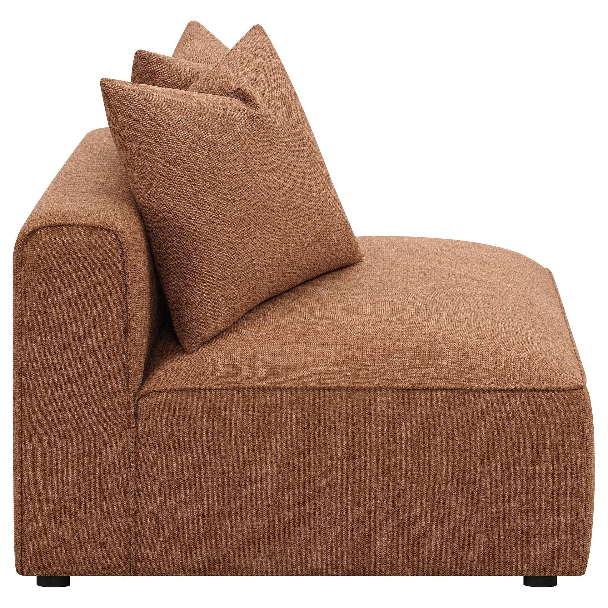  Coaster Furniture Jennifer 551591 Upholstered Armless Chair - Terracotta IMAGE 6