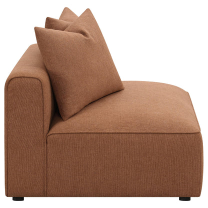  Coaster Furniture Jennifer 551591 Upholstered Armless Chair - Terracotta IMAGE 6