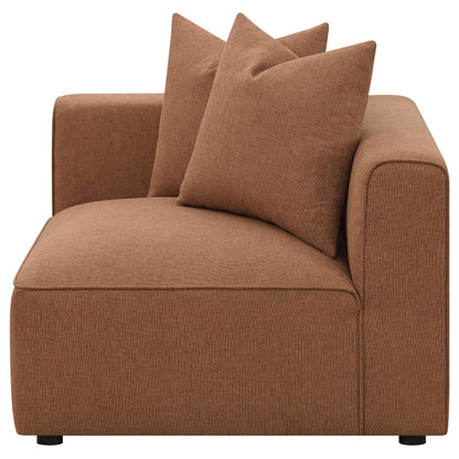  Coaster Furniture Jennifer 551592 Upholstered Corner Chair - Terracotta IMAGE 15