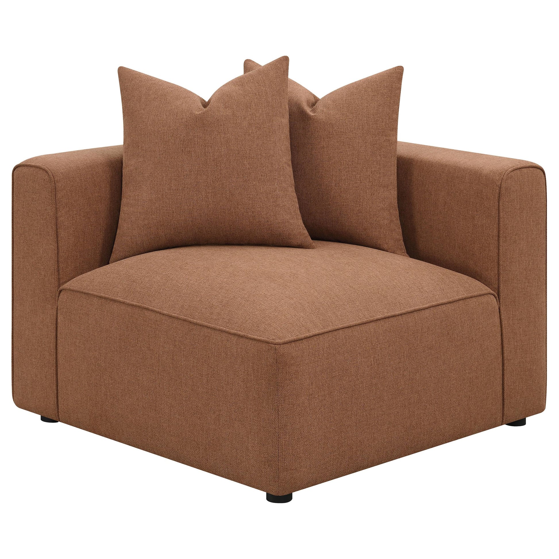  Coaster Furniture Jennifer 551592 Upholstered Corner Chair - Terracotta IMAGE 2