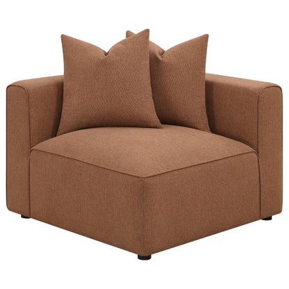  Coaster Furniture Jennifer 551592 Upholstered Corner Chair - Terracotta IMAGE 2