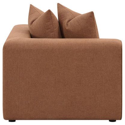  Coaster Furniture Jennifer 551592 Upholstered Corner Chair - Terracotta IMAGE 4