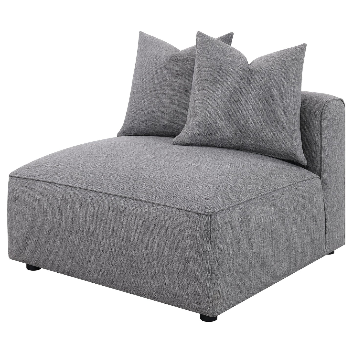  Coaster Furniture Jennifer 551594 Upholstered Armless Chair - Grey IMAGE 1
