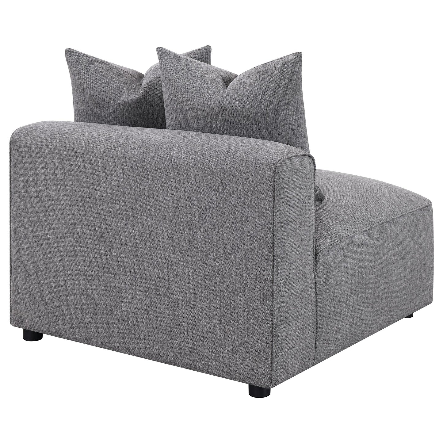  Coaster Furniture Jennifer 551594 Upholstered Armless Chair - Grey IMAGE 3