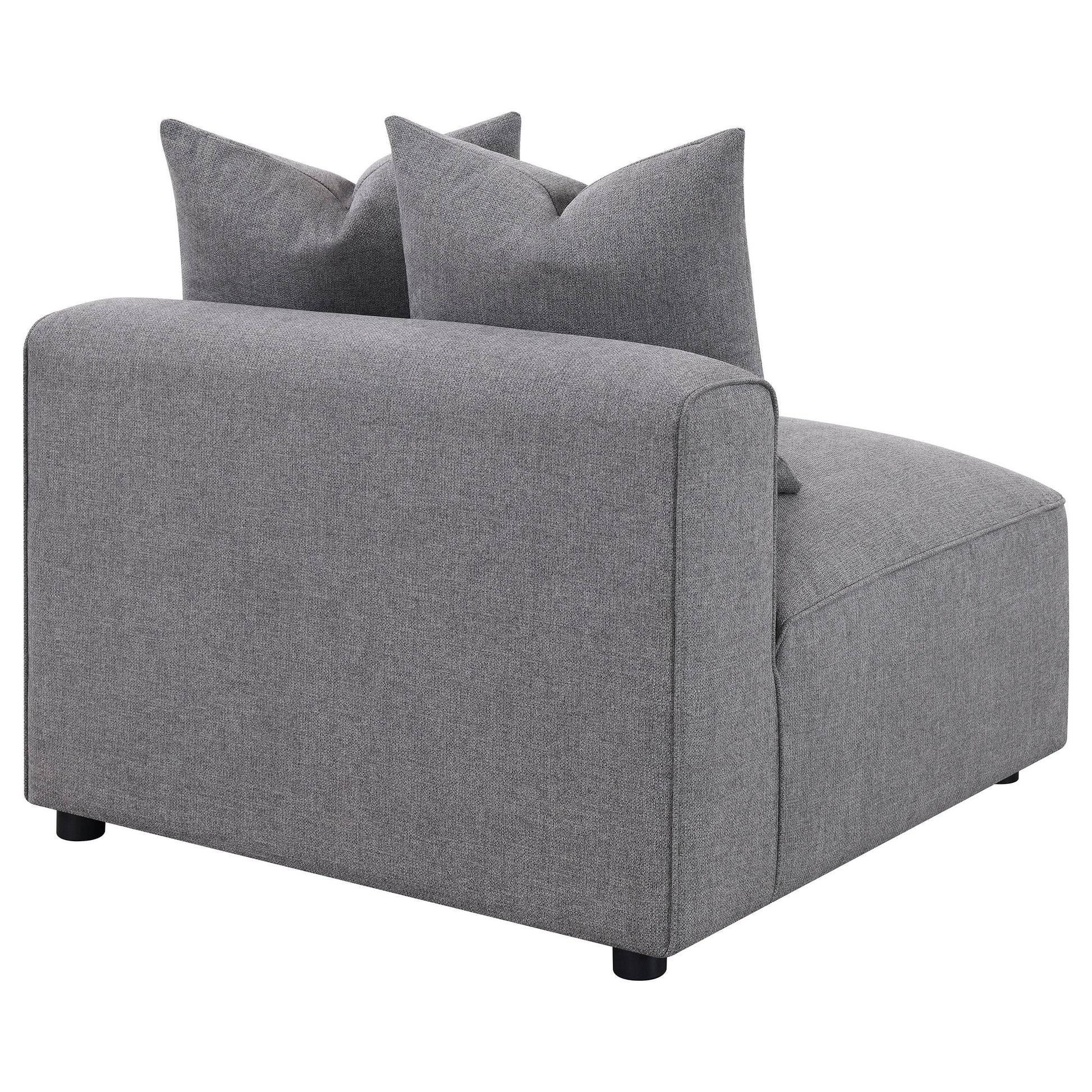  Coaster Furniture Jennifer 551594 Upholstered Armless Chair - Grey IMAGE 3
