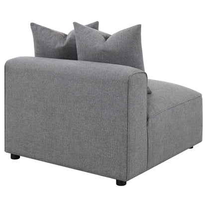  Coaster Furniture Jennifer 551594 Upholstered Armless Chair - Grey IMAGE 3