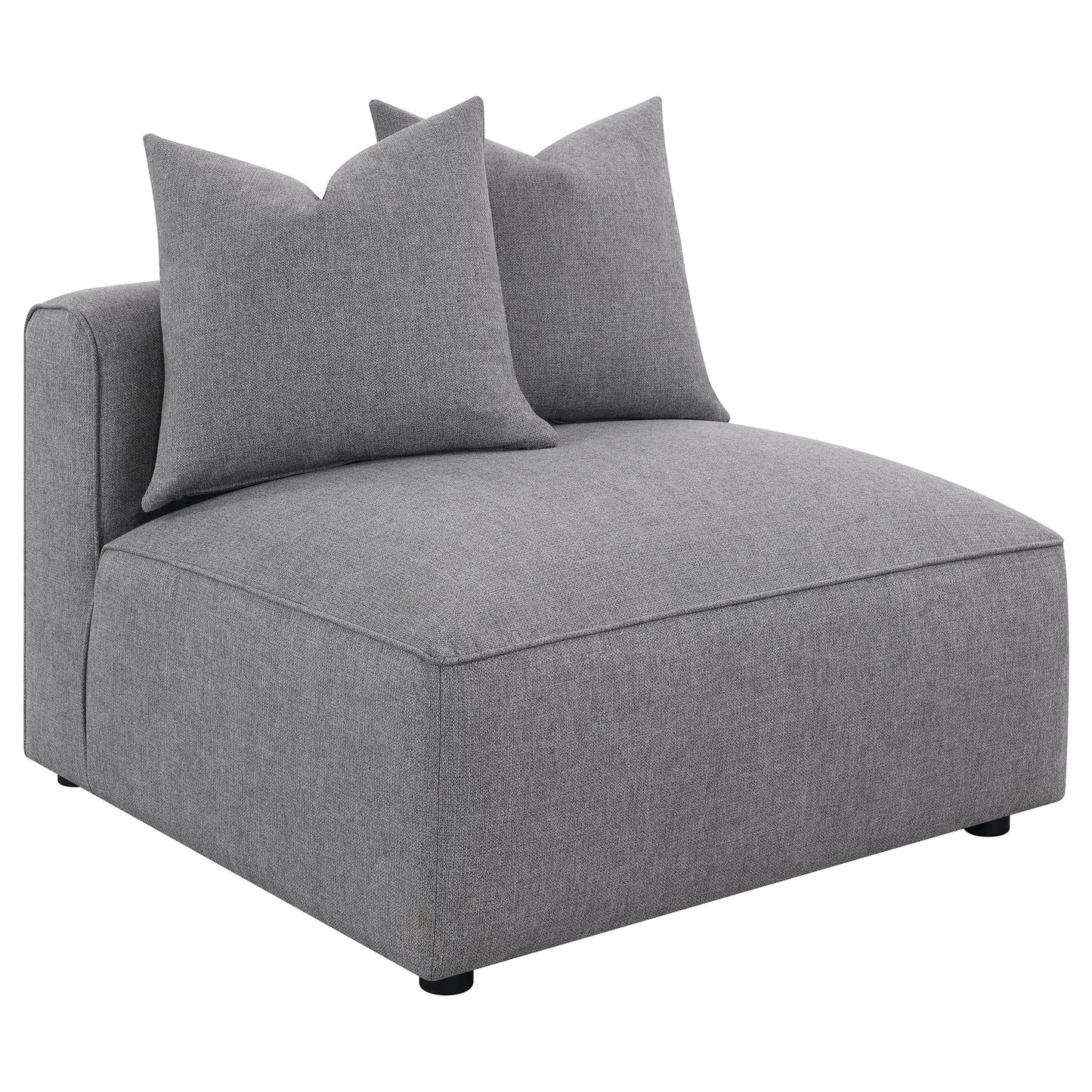  Coaster Furniture Jennifer 551594 Upholstered Armless Chair - Grey IMAGE 4