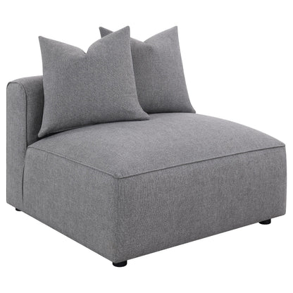  Coaster Furniture Jennifer 551594 Upholstered Armless Chair - Grey IMAGE 4