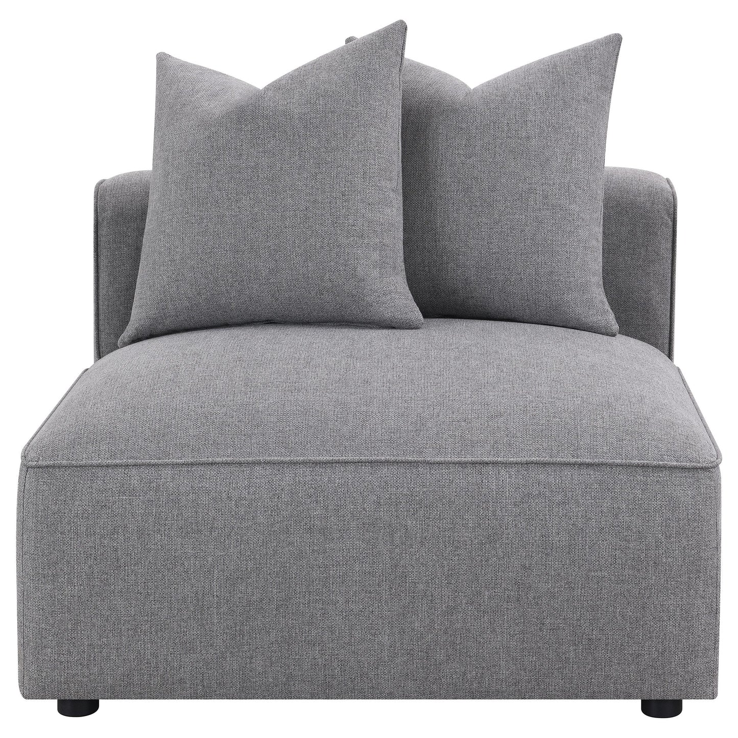 Coaster Furniture Jennifer 551594 Upholstered Armless Chair - Grey IMAGE 5