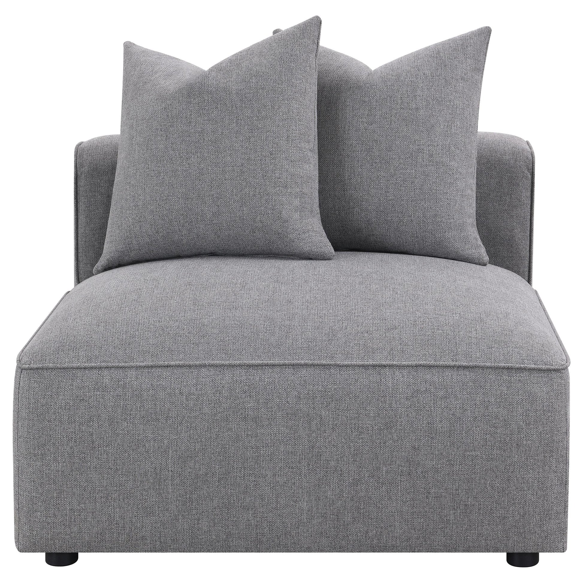  Coaster Furniture Jennifer 551594 Upholstered Armless Chair - Grey IMAGE 5