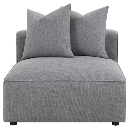  Coaster Furniture Jennifer 551594 Upholstered Armless Chair - Grey IMAGE 5
