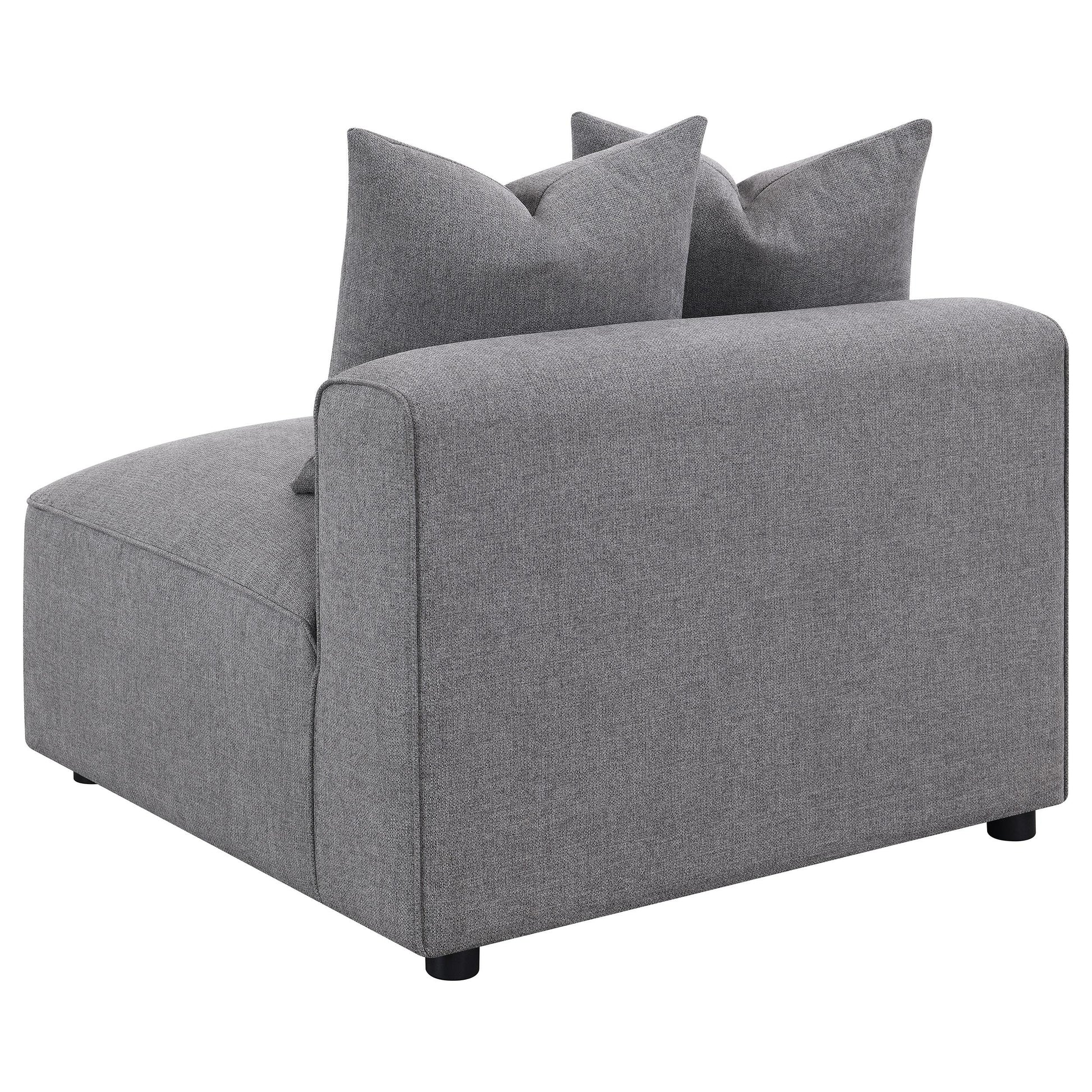  Coaster Furniture Jennifer 551594 Upholstered Armless Chair - Grey IMAGE 6