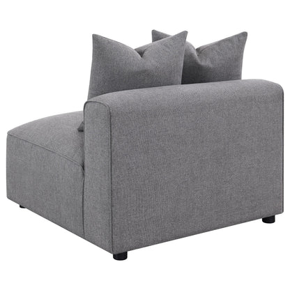  Coaster Furniture Jennifer 551594 Upholstered Armless Chair - Grey IMAGE 6