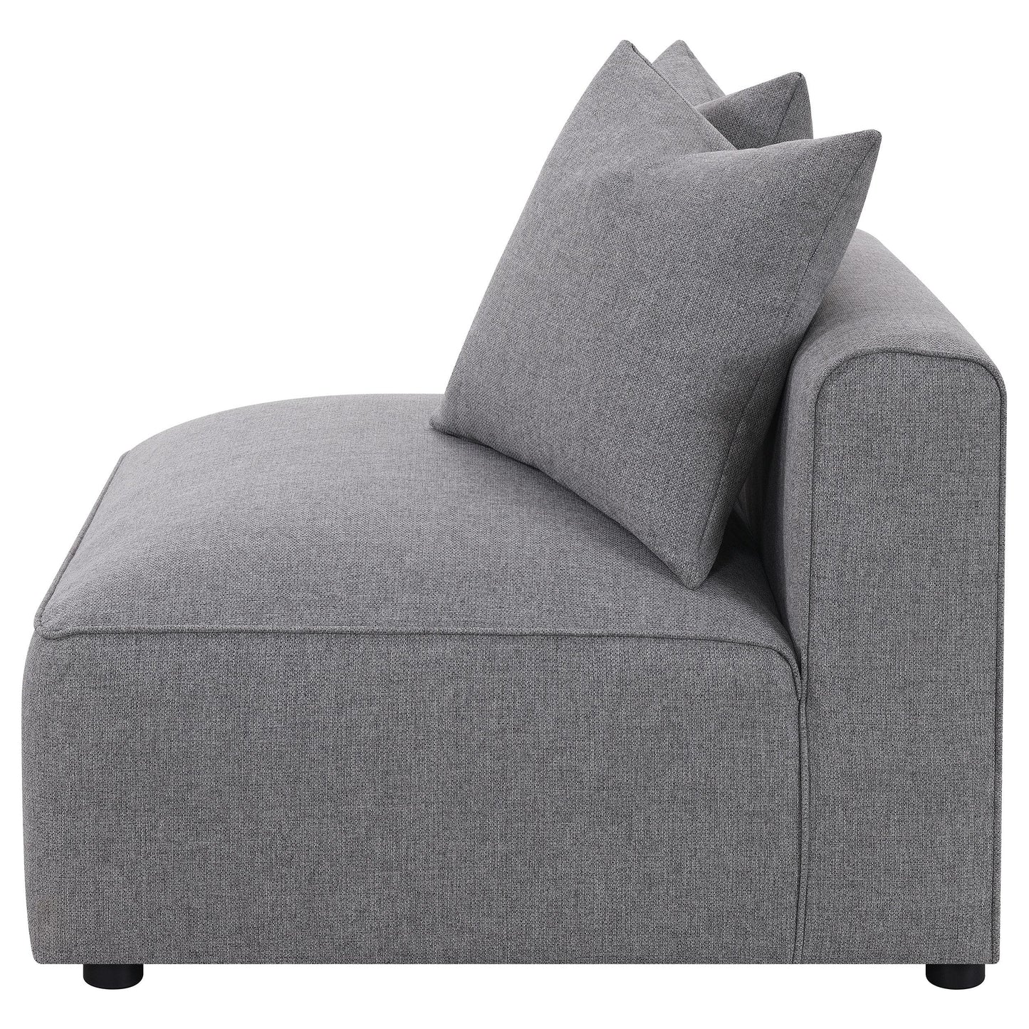  Coaster Furniture Jennifer 551594 Upholstered Armless Chair - Grey IMAGE 7