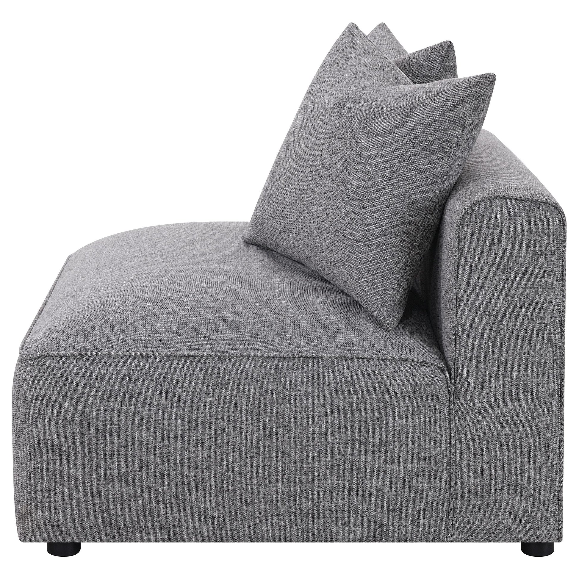  Coaster Furniture Jennifer 551594 Upholstered Armless Chair - Grey IMAGE 7