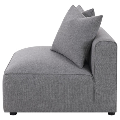  Coaster Furniture Jennifer 551594 Upholstered Armless Chair - Grey IMAGE 7