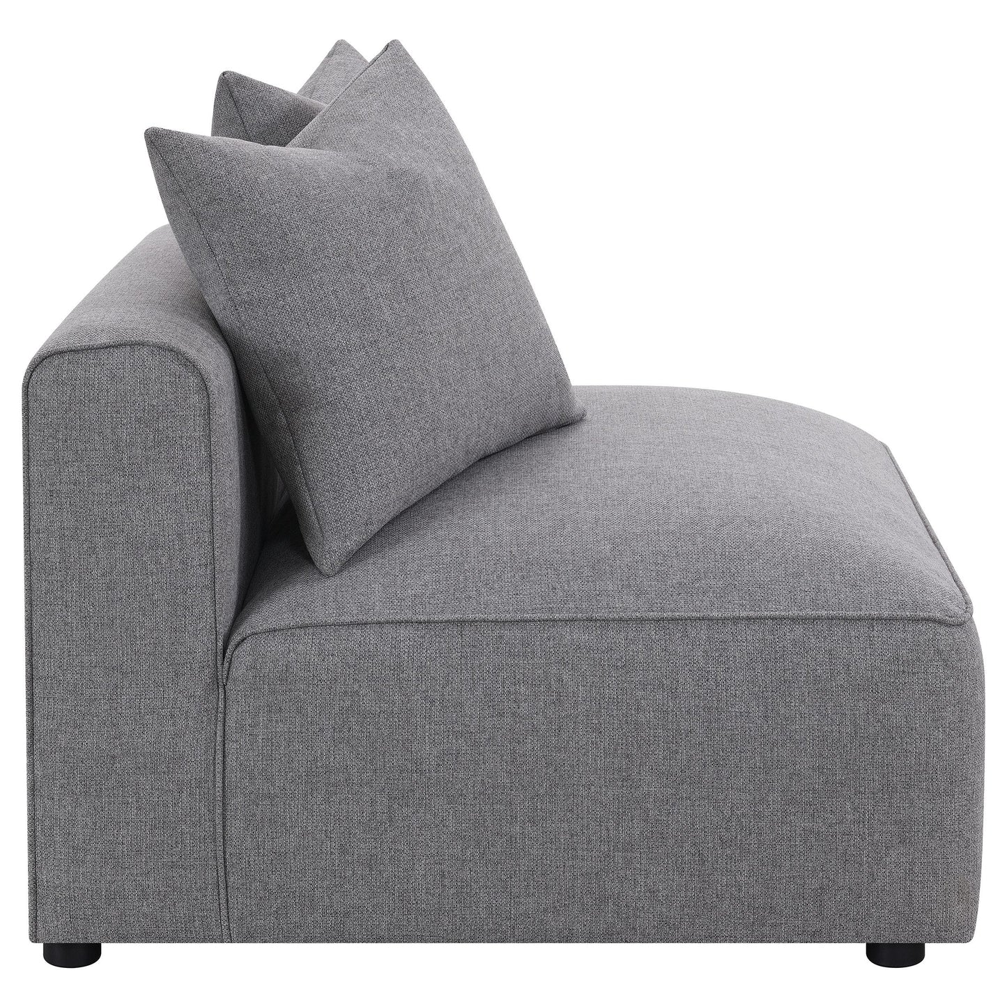  Coaster Furniture Jennifer 551594 Upholstered Armless Chair - Grey IMAGE 8