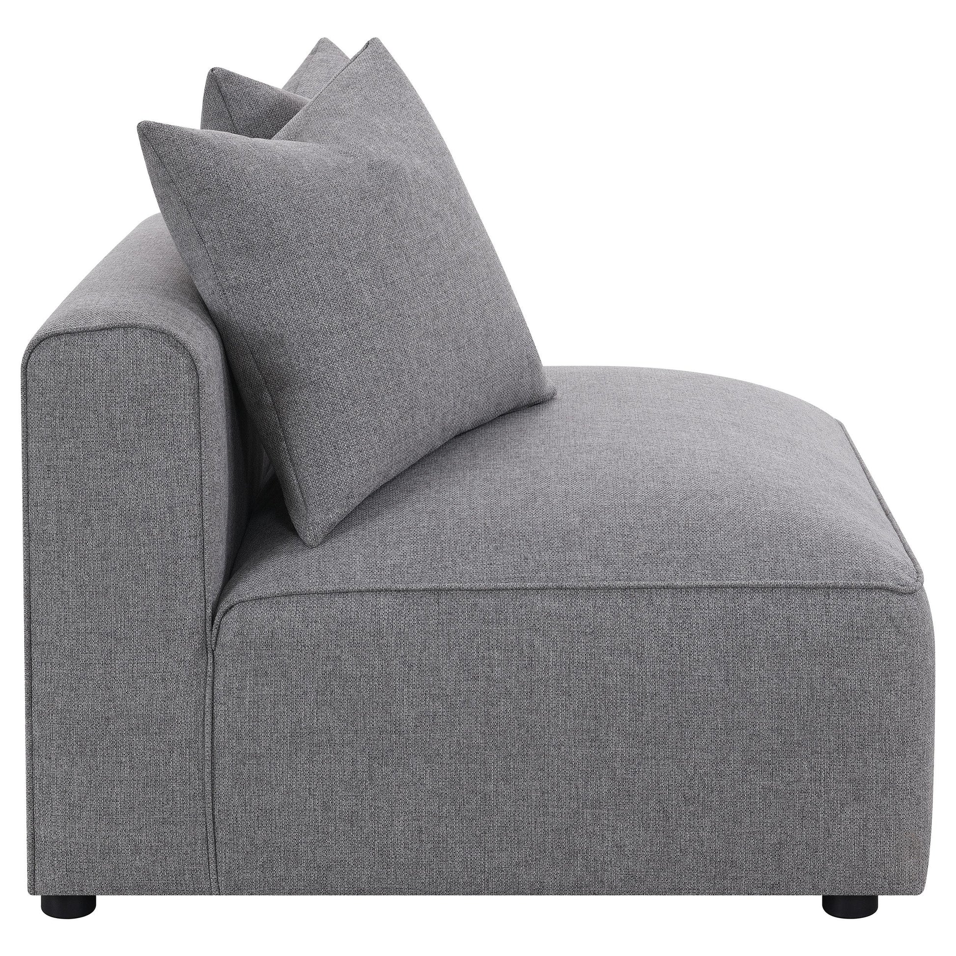  Coaster Furniture Jennifer 551594 Upholstered Armless Chair - Grey IMAGE 8