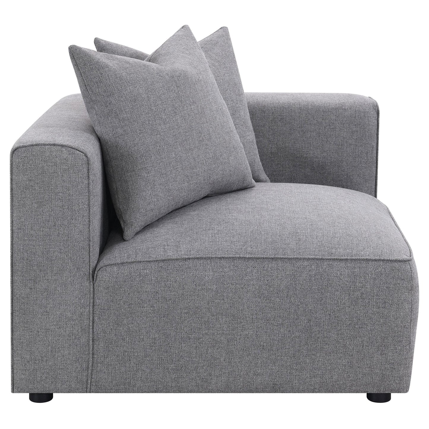  Coaster Furniture Jennifer 551595 Upholstered Corner Chair - Grey IMAGE 1