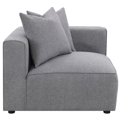  Coaster Furniture Jennifer 551595 Upholstered Corner Chair - Grey IMAGE 1
