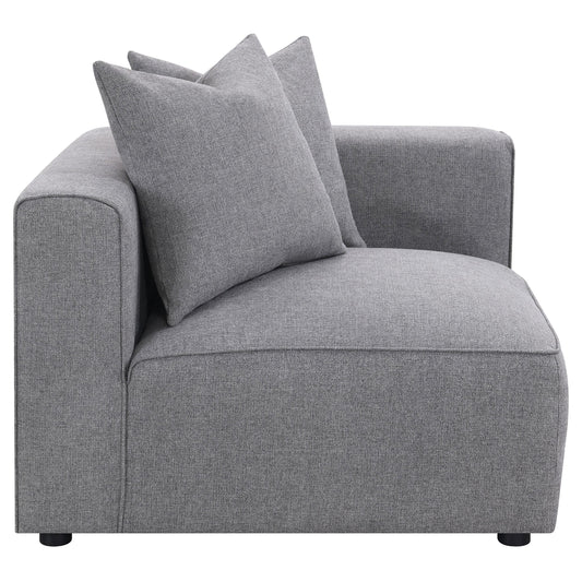  Coaster Furniture Jennifer 551595 Upholstered Corner Chair - Grey IMAGE 1