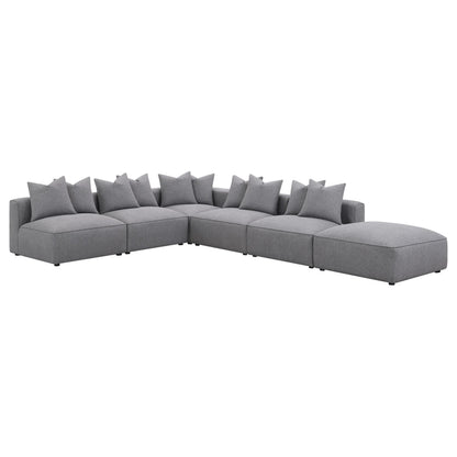  Coaster Furniture Jennifer 551595 Upholstered Corner Chair - Grey IMAGE 10