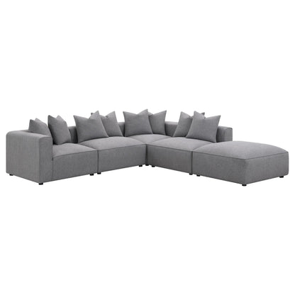  Coaster Furniture Jennifer 551595 Upholstered Corner Chair - Grey IMAGE 13