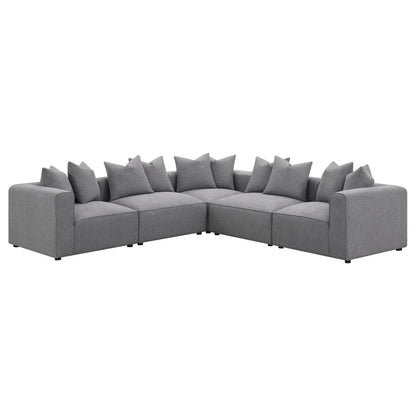  Coaster Furniture Jennifer 551595 Upholstered Corner Chair - Grey IMAGE 14