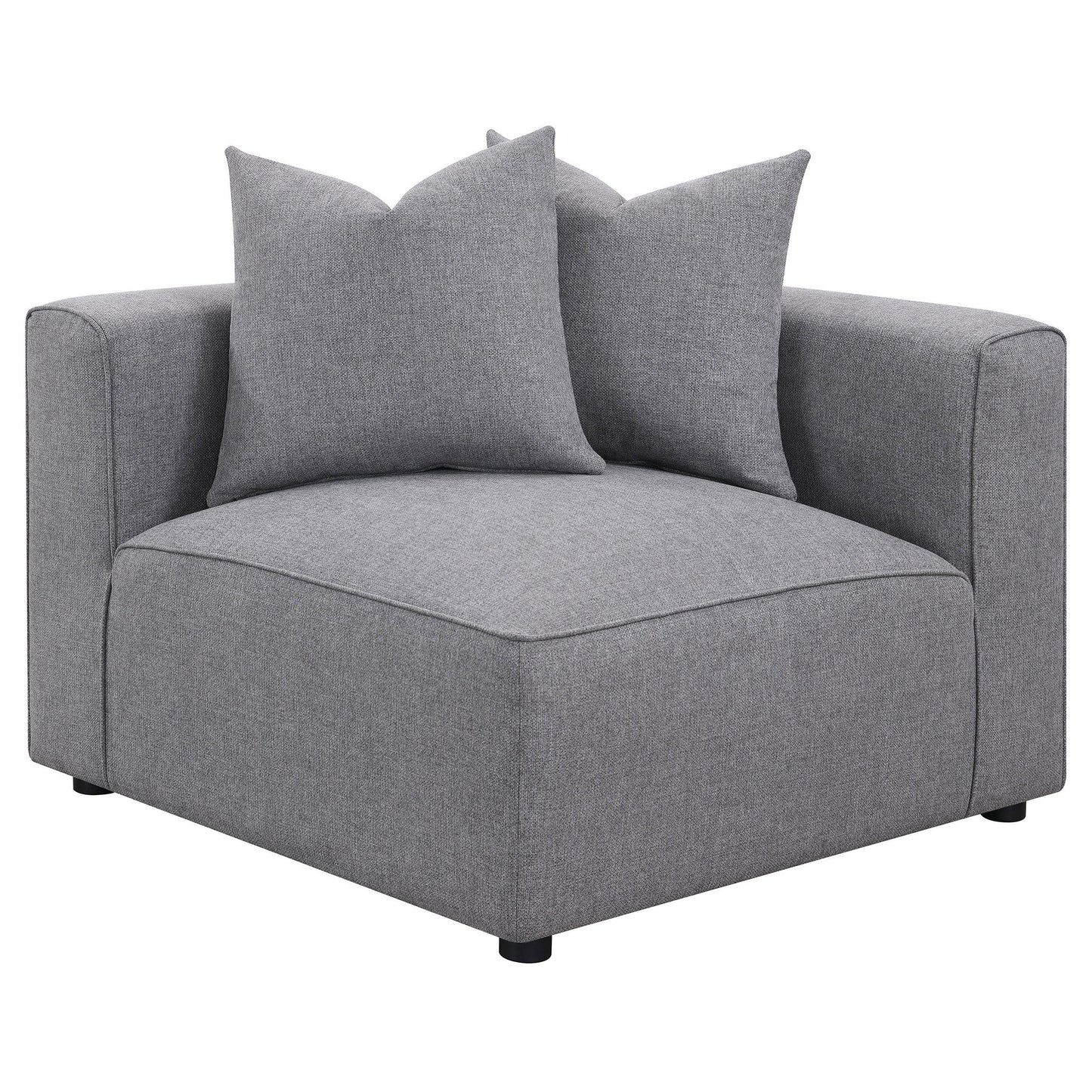  Coaster Furniture Jennifer 551595 Upholstered Corner Chair - Grey IMAGE 2