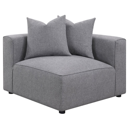  Coaster Furniture Jennifer 551595 Upholstered Corner Chair - Grey IMAGE 2