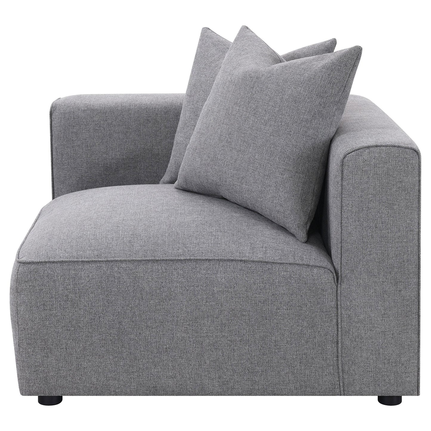  Coaster Furniture Jennifer 551595 Upholstered Corner Chair - Grey IMAGE 3