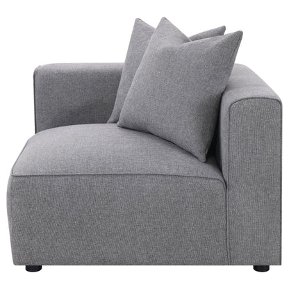  Coaster Furniture Jennifer 551595 Upholstered Corner Chair - Grey IMAGE 3