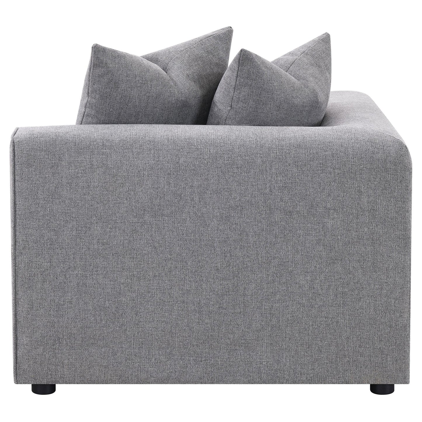 Coaster Furniture Jennifer 551595 Upholstered Corner Chair - Grey IMAGE 4