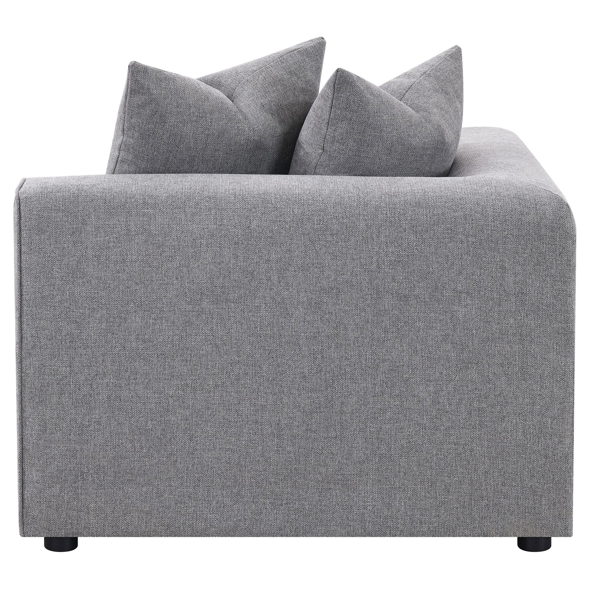  Coaster Furniture Jennifer 551595 Upholstered Corner Chair - Grey IMAGE 4