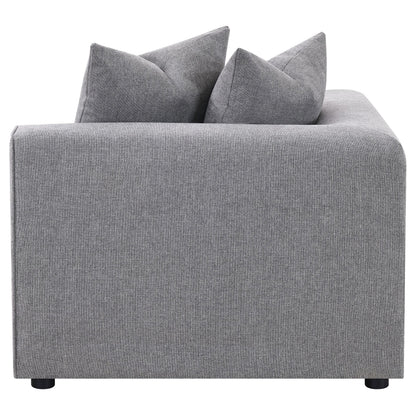  Coaster Furniture Jennifer 551595 Upholstered Corner Chair - Grey IMAGE 4
