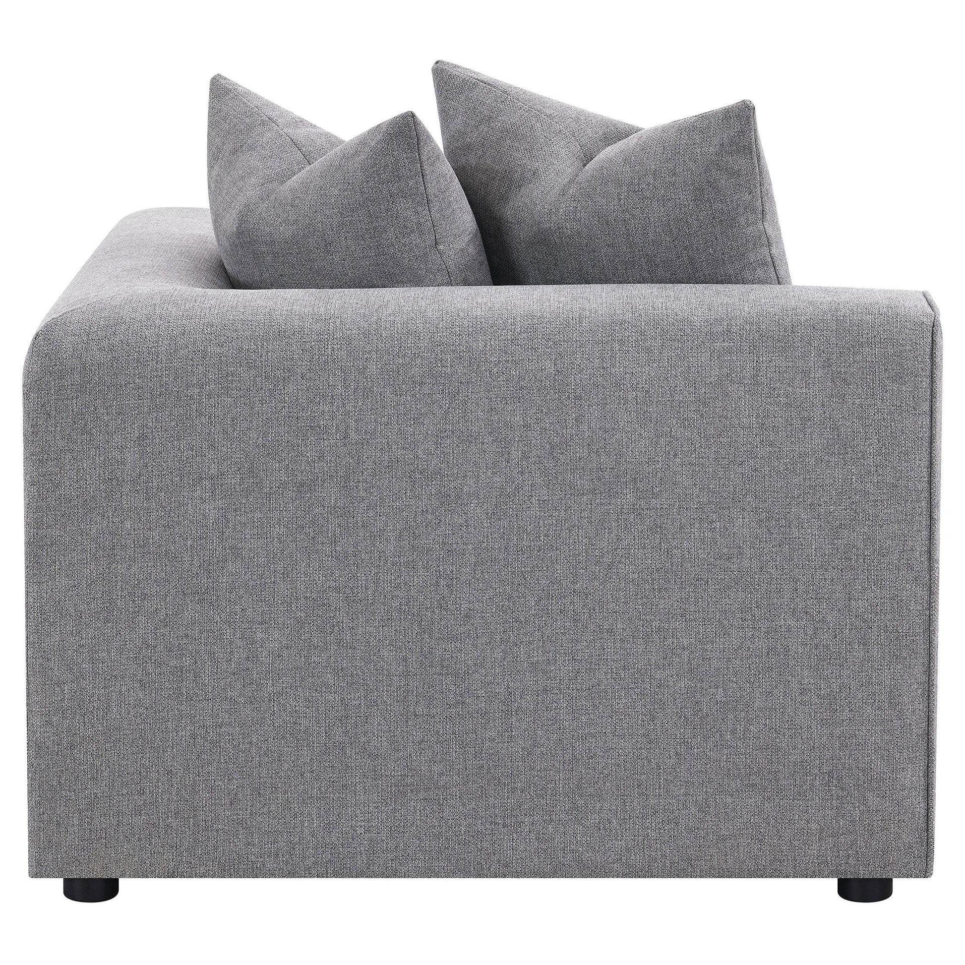  Coaster Furniture Jennifer 551595 Upholstered Corner Chair - Grey IMAGE 5