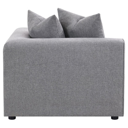  Coaster Furniture Jennifer 551595 Upholstered Corner Chair - Grey IMAGE 5