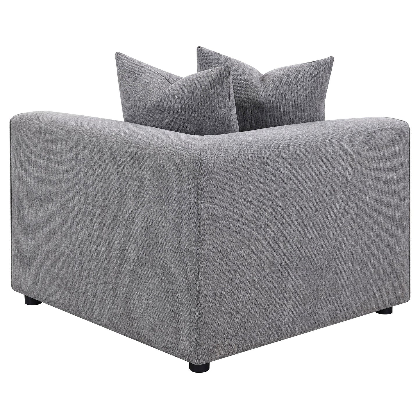  Coaster Furniture Jennifer 551595 Upholstered Corner Chair - Grey IMAGE 6